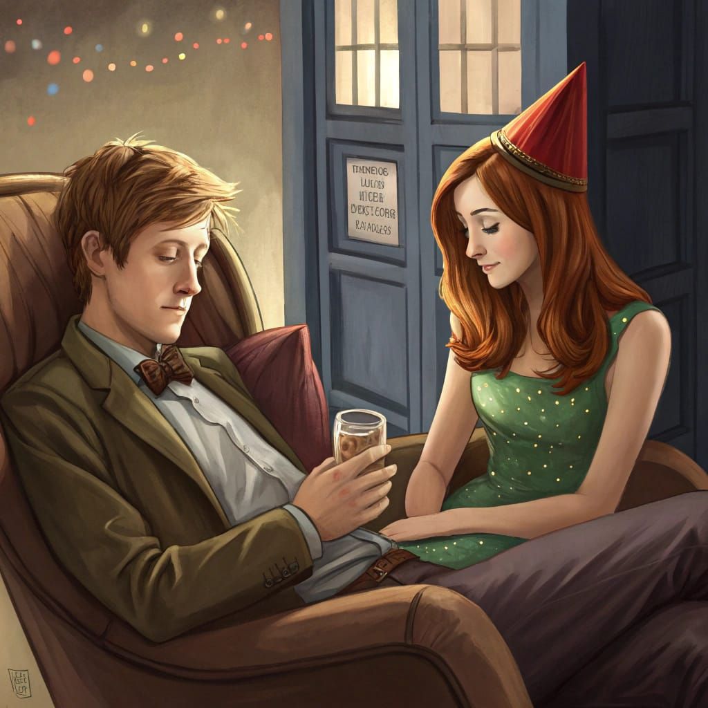 Tardis Love: Rory and Amy's Cozy Moment