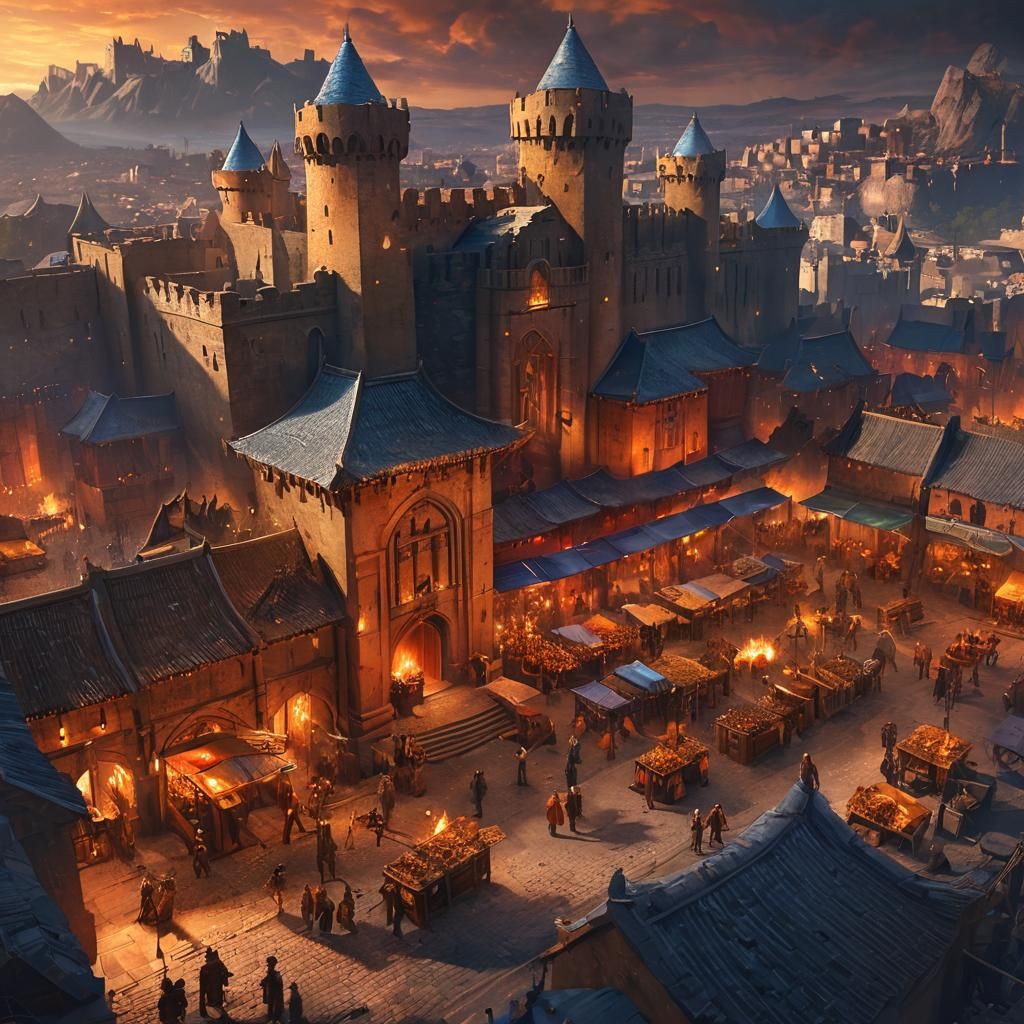 Epic Fantasy Art of Baldur's Gate Cityscape