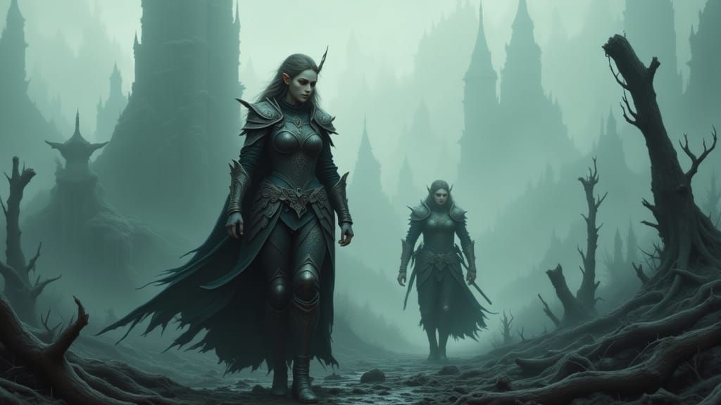 Two female elven knights