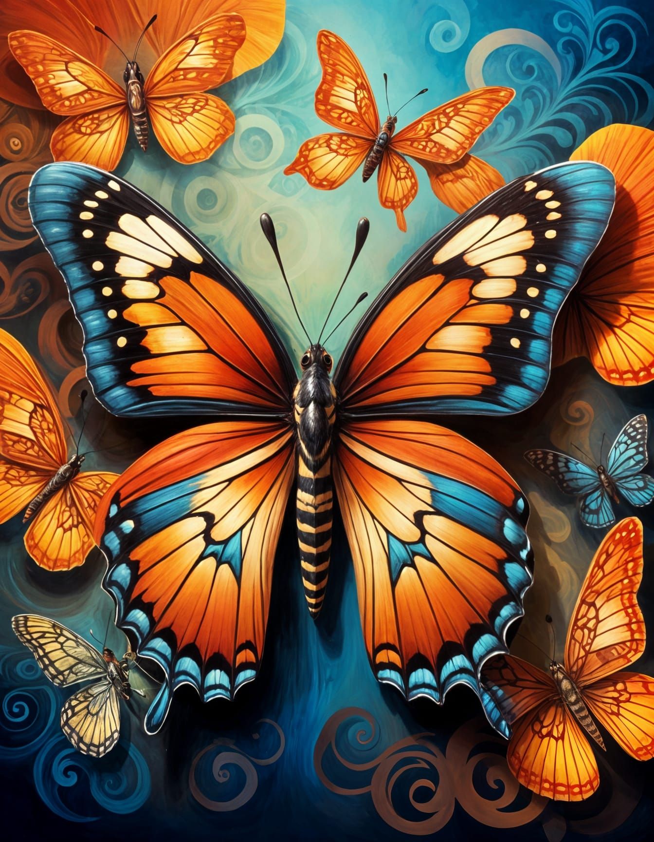 Greta Oto Butterfly in Hyperrealistic Concept Art