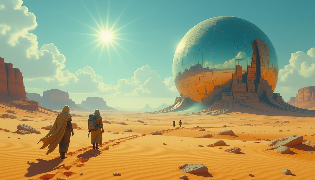 Surreal Desert Mirage Offers Hope To Traveler