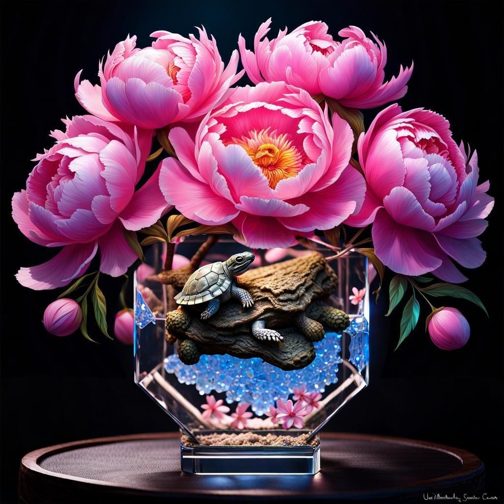 baby turtle peonies