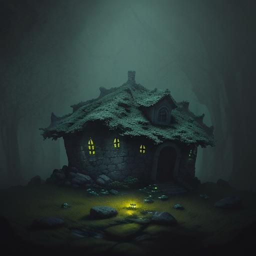 Mysterious Mold Growth in Dark Fantasy Illustration