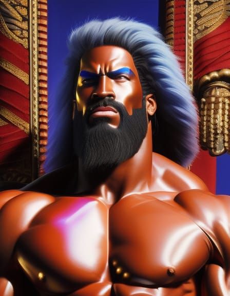 Samson: Hyper-Detailed Portrait of Biblical Hero