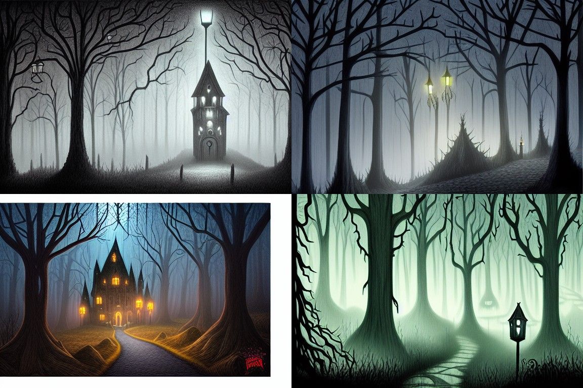 dark scary castle