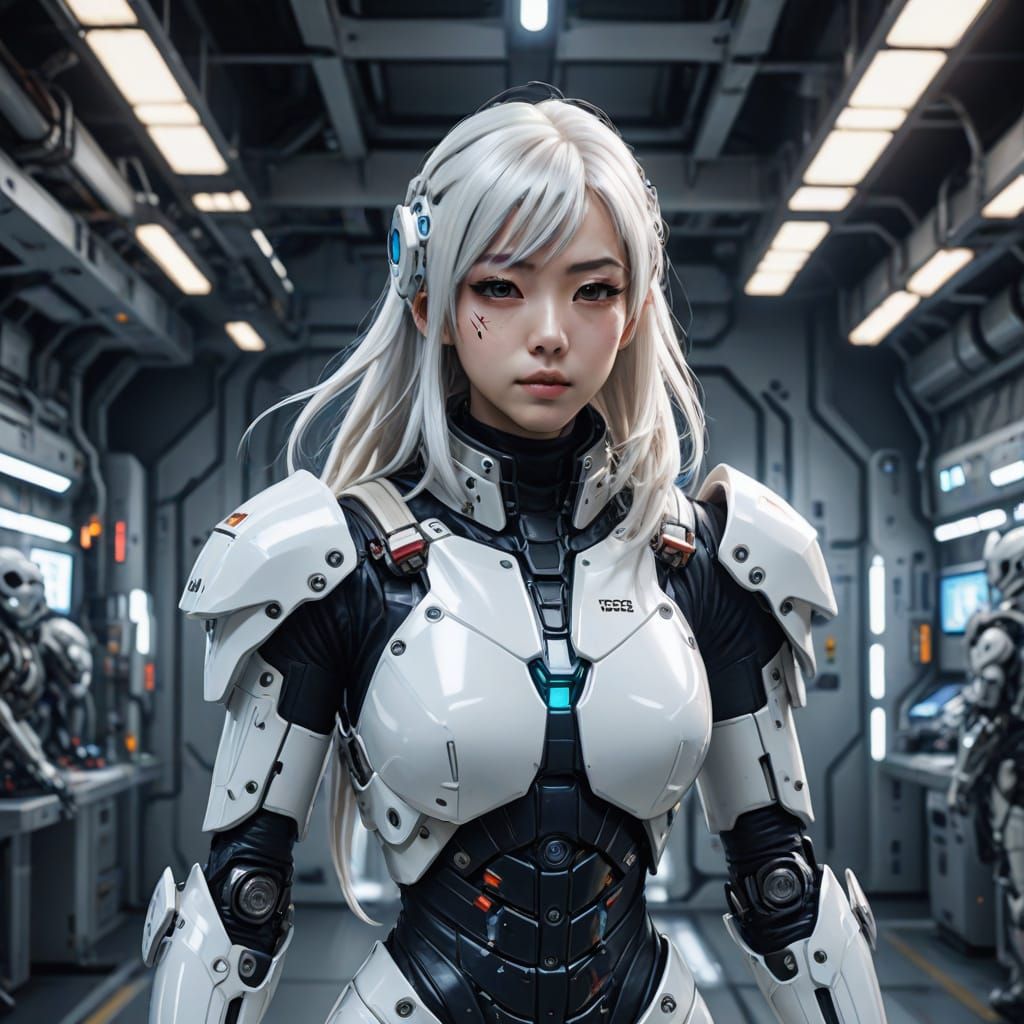 Anime Goddess in Bone Armor