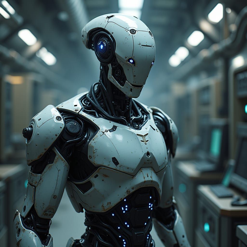 Robotic AI Embodiment in Hyperrealistic Style