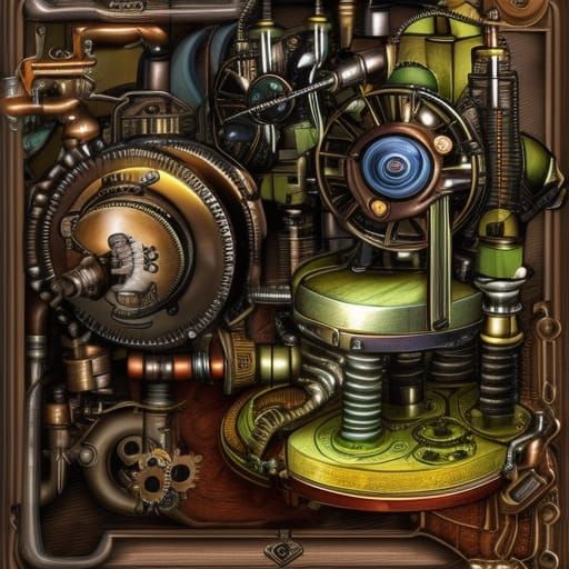 Steampunk Engine in AI Paradise