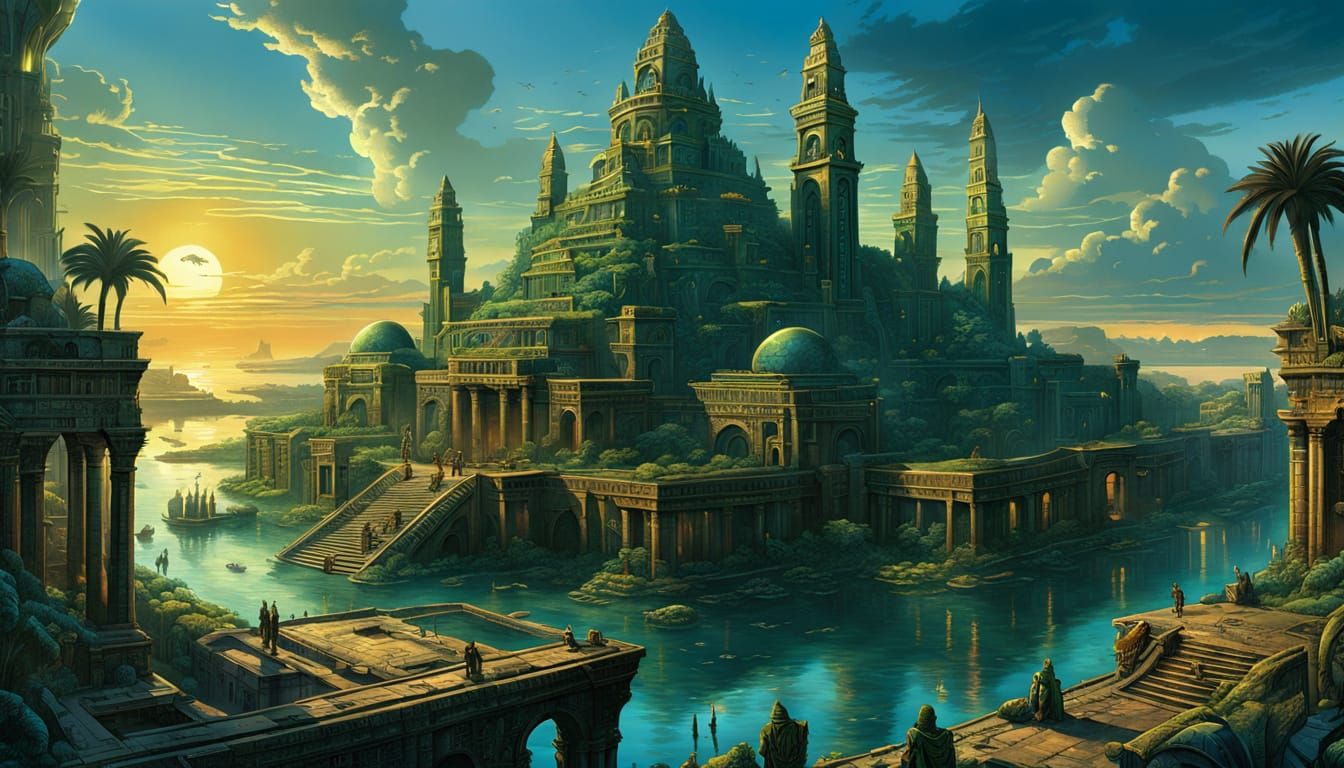 Epic Bronze Age City Shines at Sunset