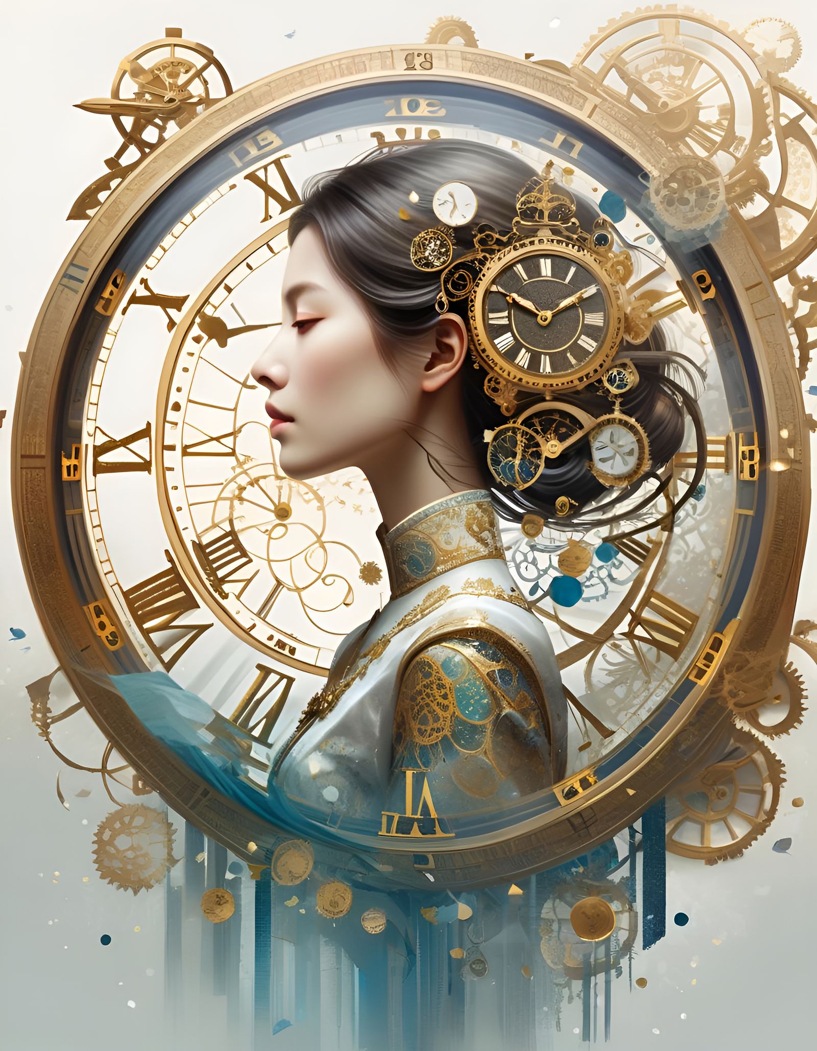 Surreal Dream of Time and Beauty