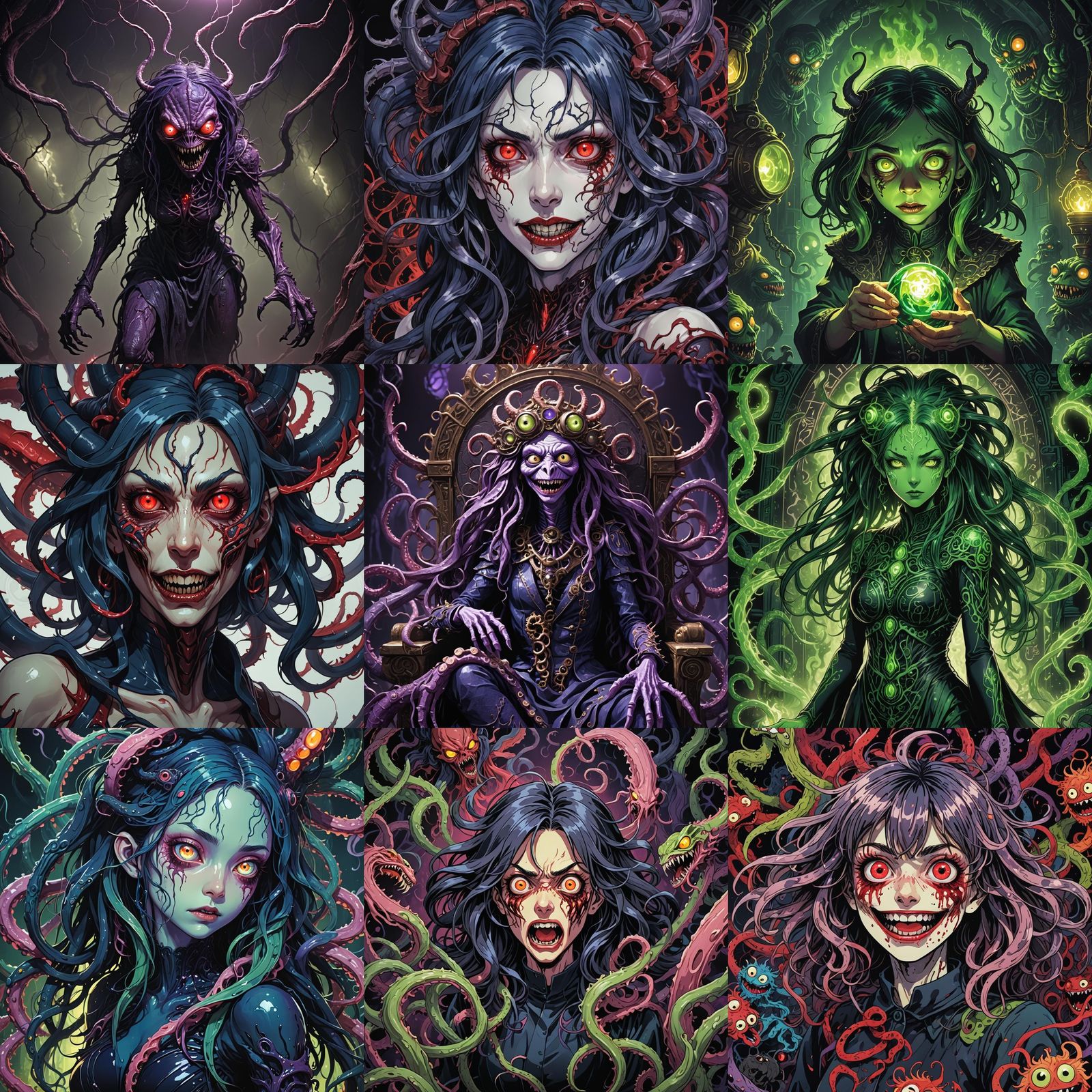 Demonic Lovecraftian Muppet in Anime Style