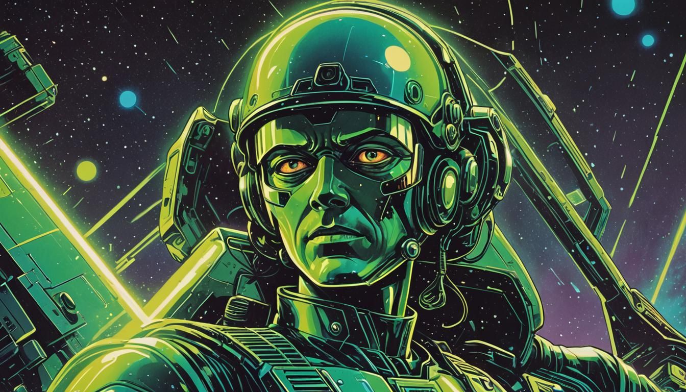 Retro-Futuristic Comic Book Cover in Nostalgic Colors