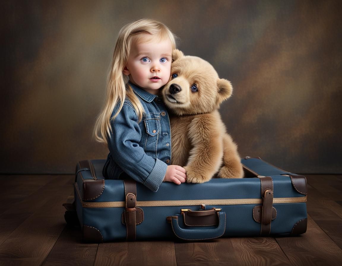 Toddler's Embrace: A Curious Moment Captured