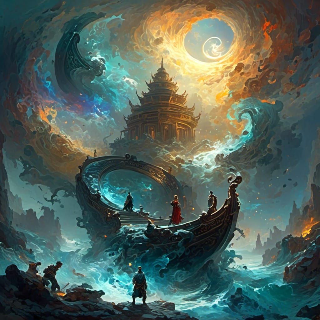 Yin and Yang in Hyperdetailed Splash Art