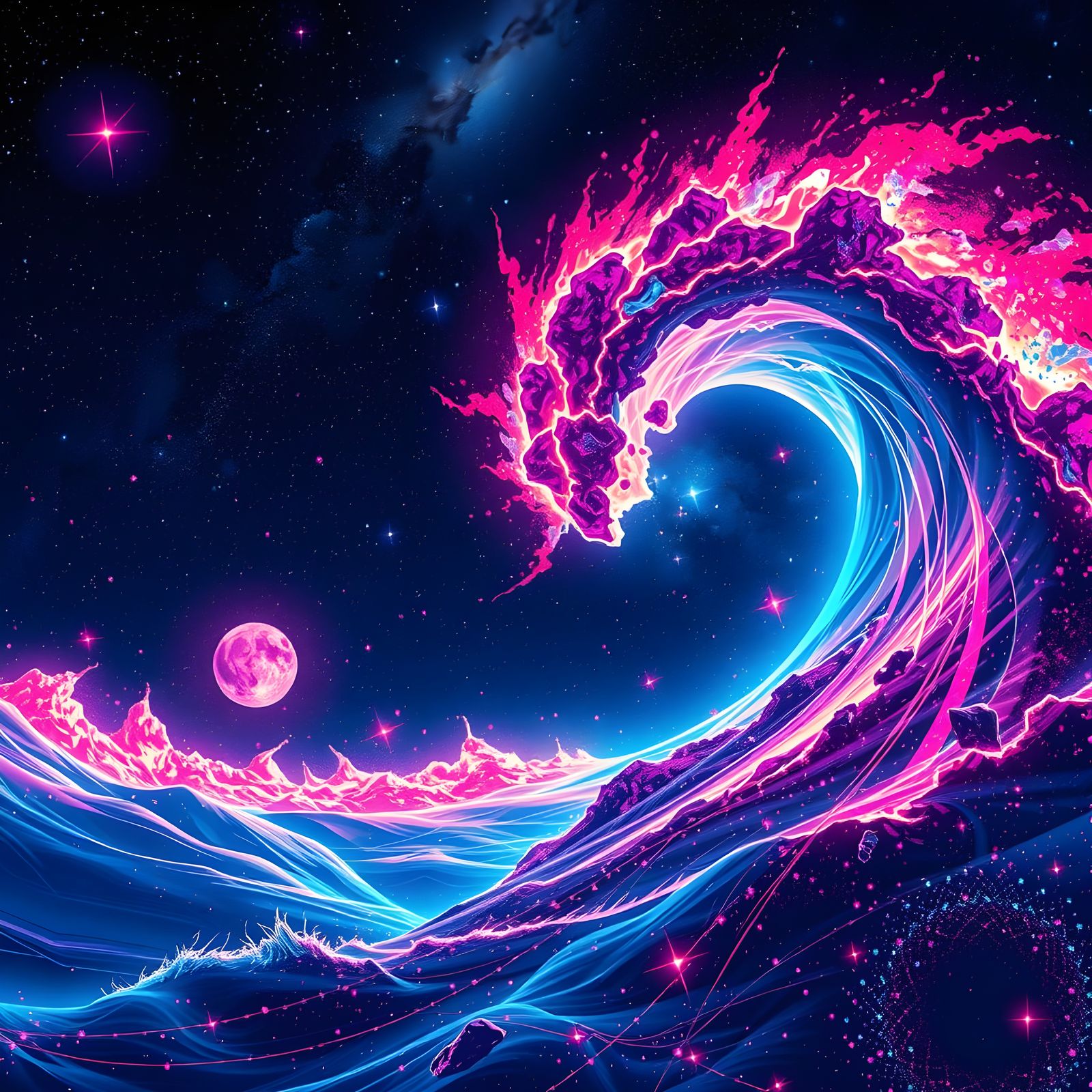 Cosmic Wave of Energy Explodes in Space