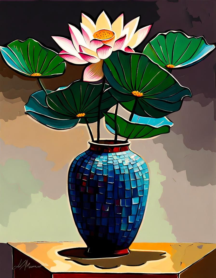 Lotus Flowers: Heavy Impasto Palette Knife Painting