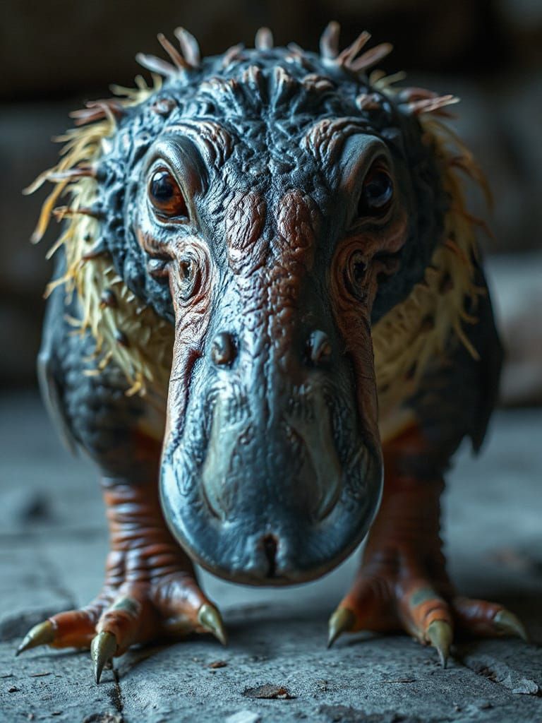 Terrifying Prehistoric Platypus Portrait in Ultra High Defin...