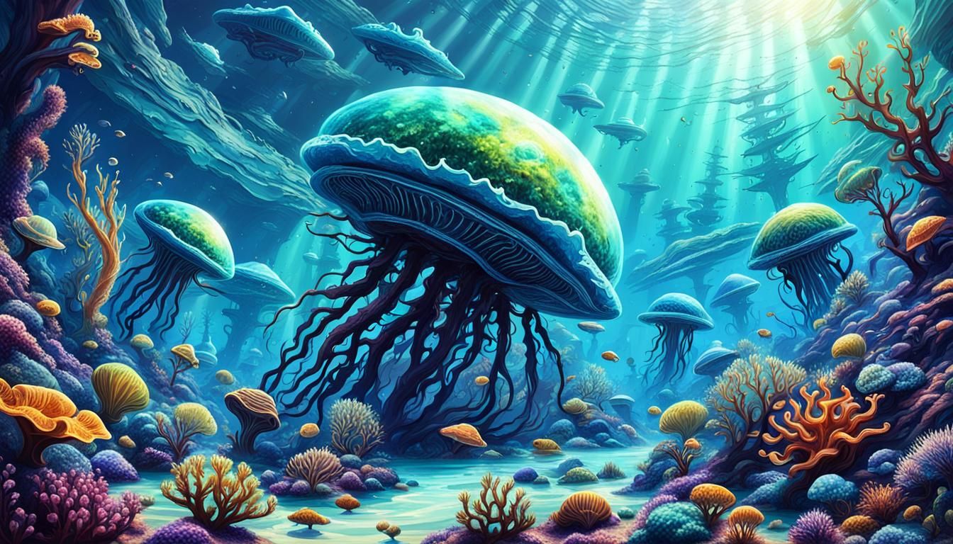 Epic Underwater Alien World Sea Life