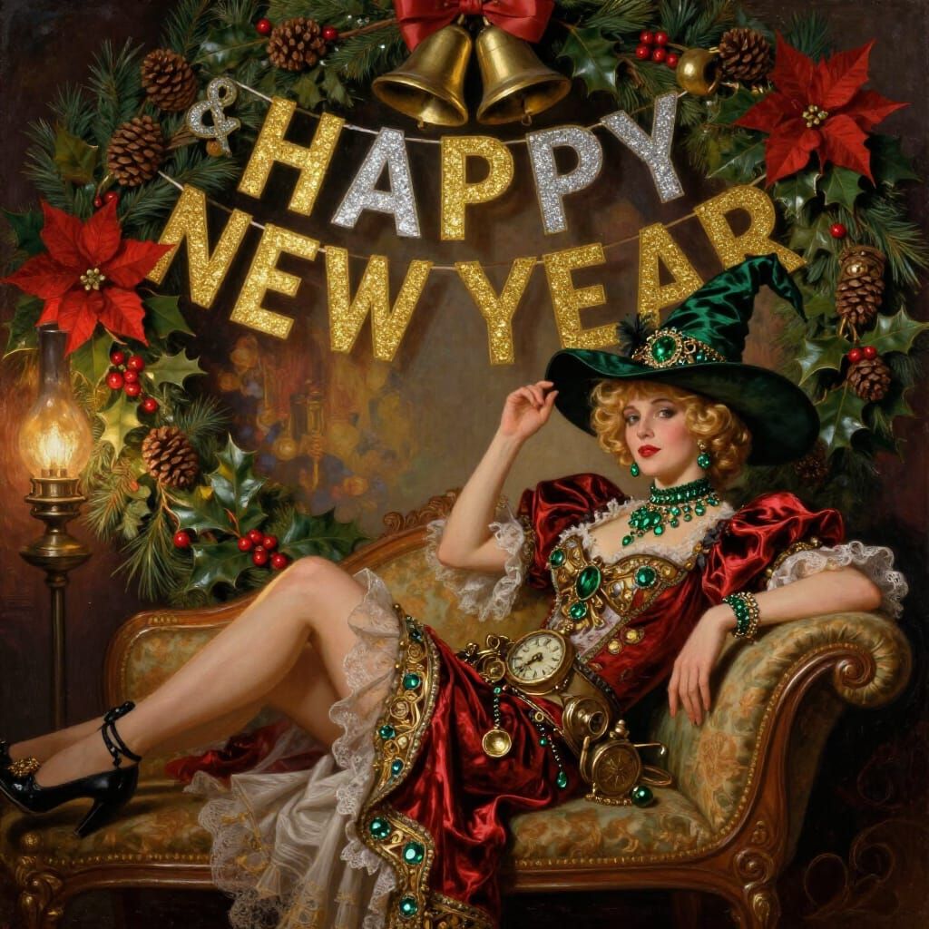 Victorian Steampunk Empress in Art Deco Style