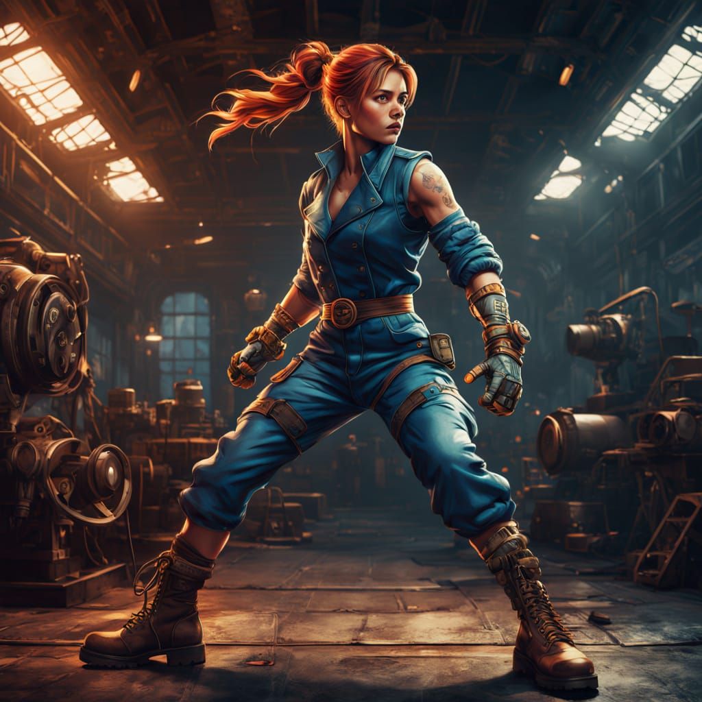 Street Fighter Cammy Finishing Move Steampunk Concept Art