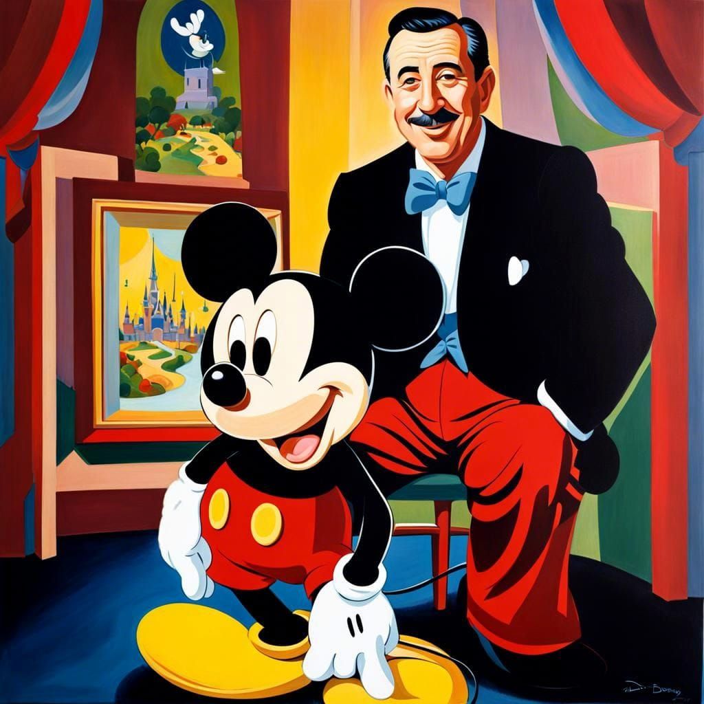Mickey Mouse and Walt Disney