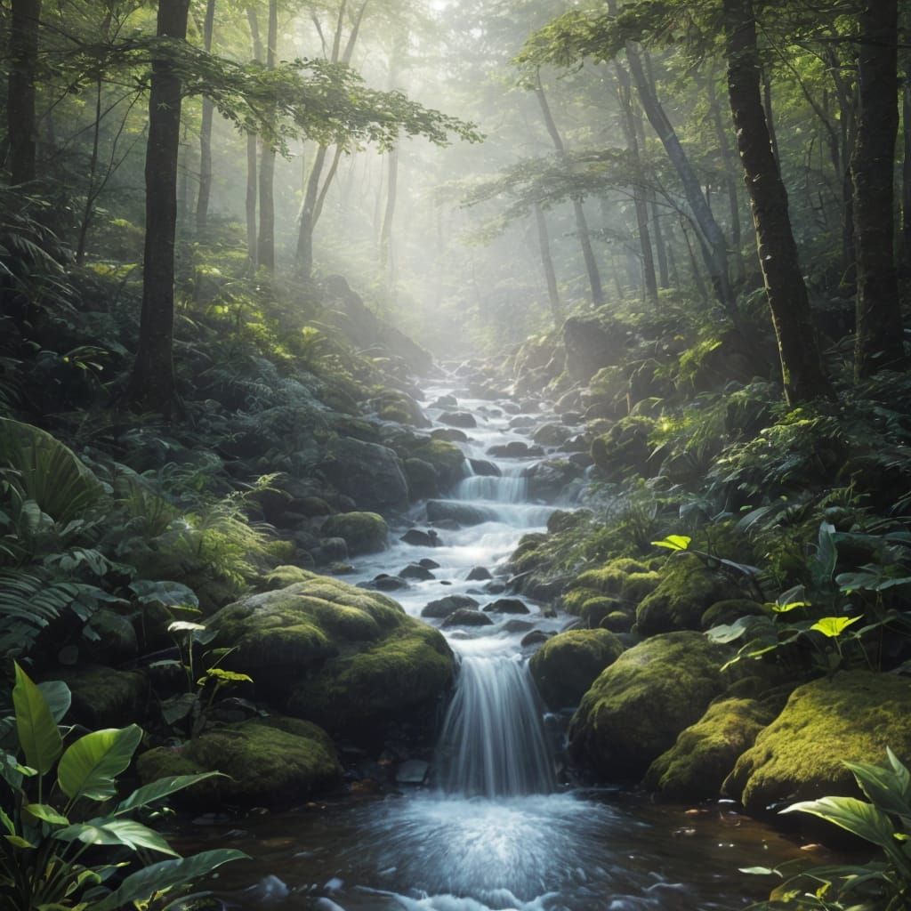 Enchanted Book Opens to Reveal Forest Scene