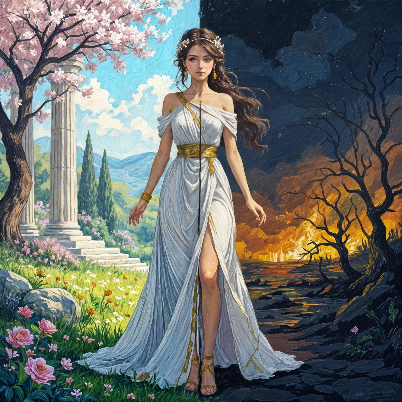 Anime Persephone: Spring and Underworld Duality