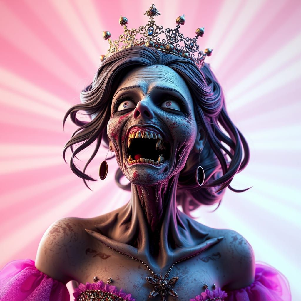 Prom Queen Becomes Decaying Zombie in Pixar Style