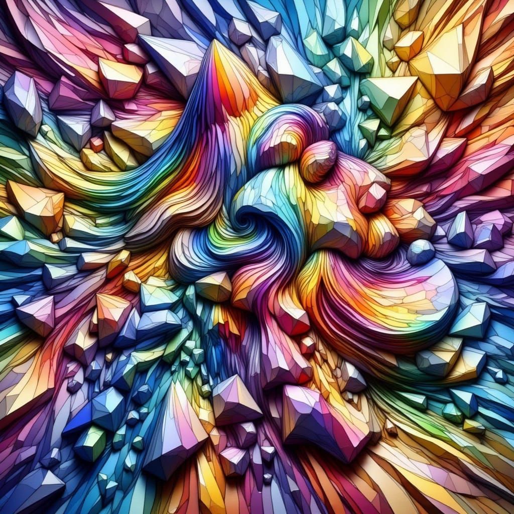 Kirigami - Geometric Iridescence #6