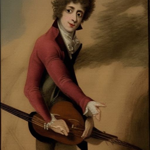 Vampire Lord Plays Bass Viol in 1700s Style