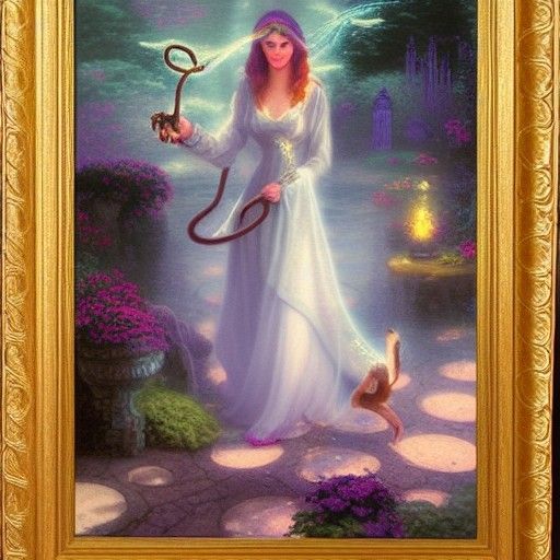 Ethereal Snake Wizard in Hyperdetailed Fantasy Style