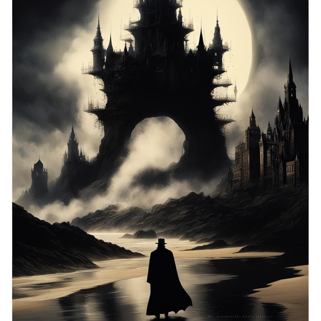 Epic Sandman in a Dramatic Digital Matte Painting