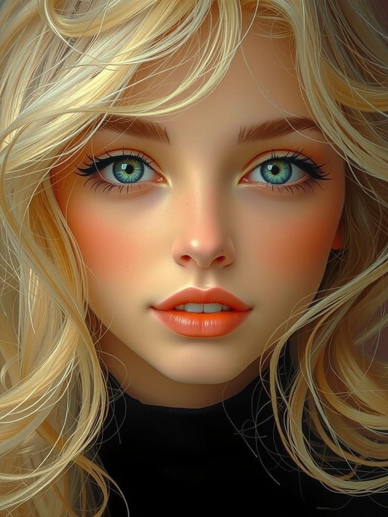 Golden Light Captures Elegant Woman in Soft Focus