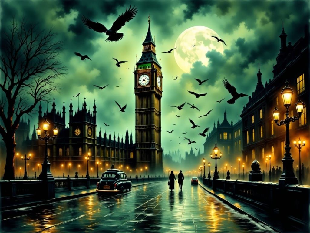 Big Ben in Gothic Horror London