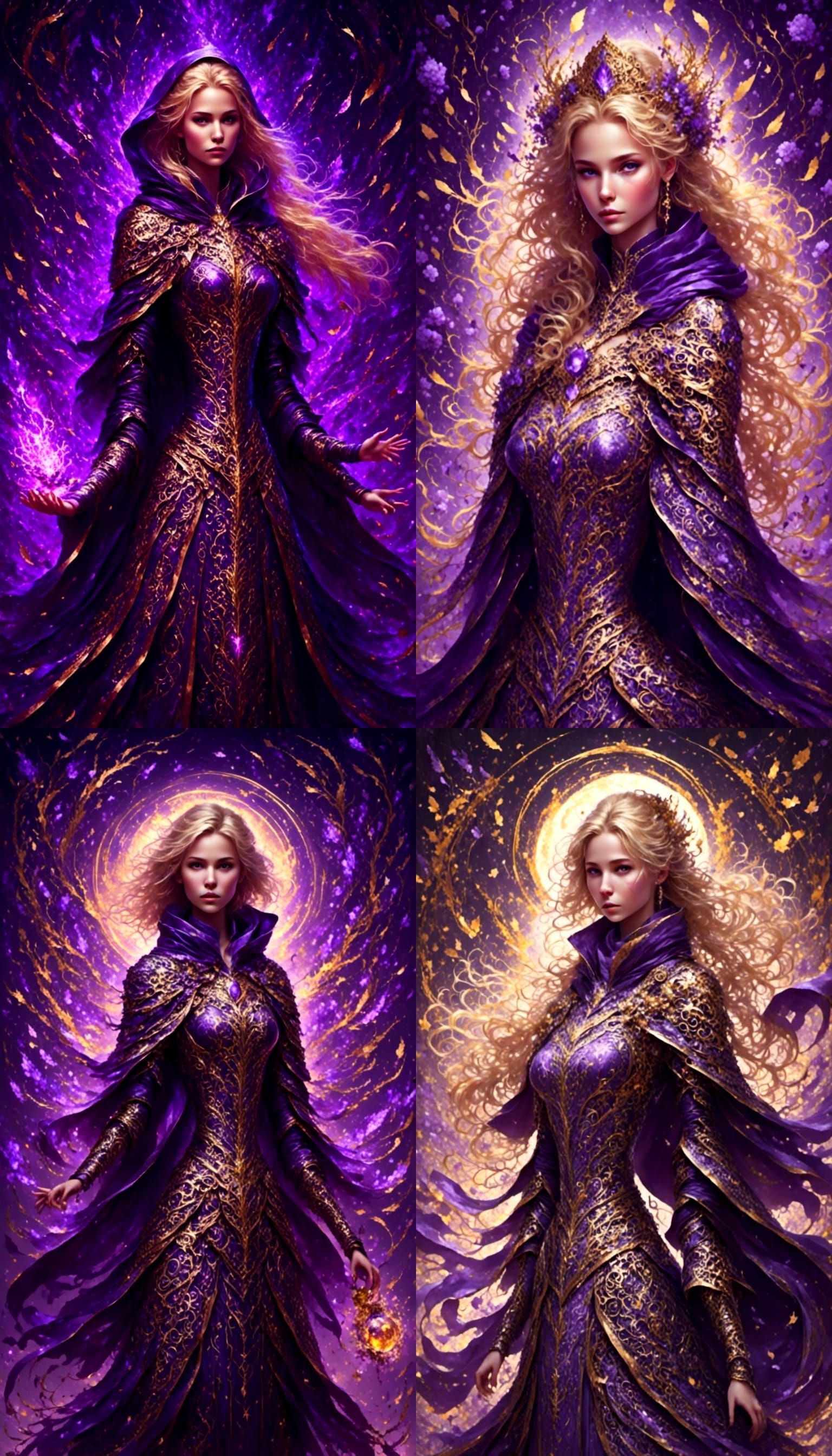 Battlemage Annie Controls Magical Energy in Fantasy Art