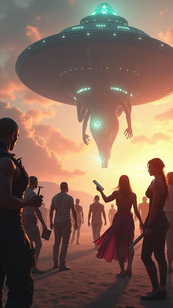 Hyperrealistic Alien Invasion: Humanity Divided