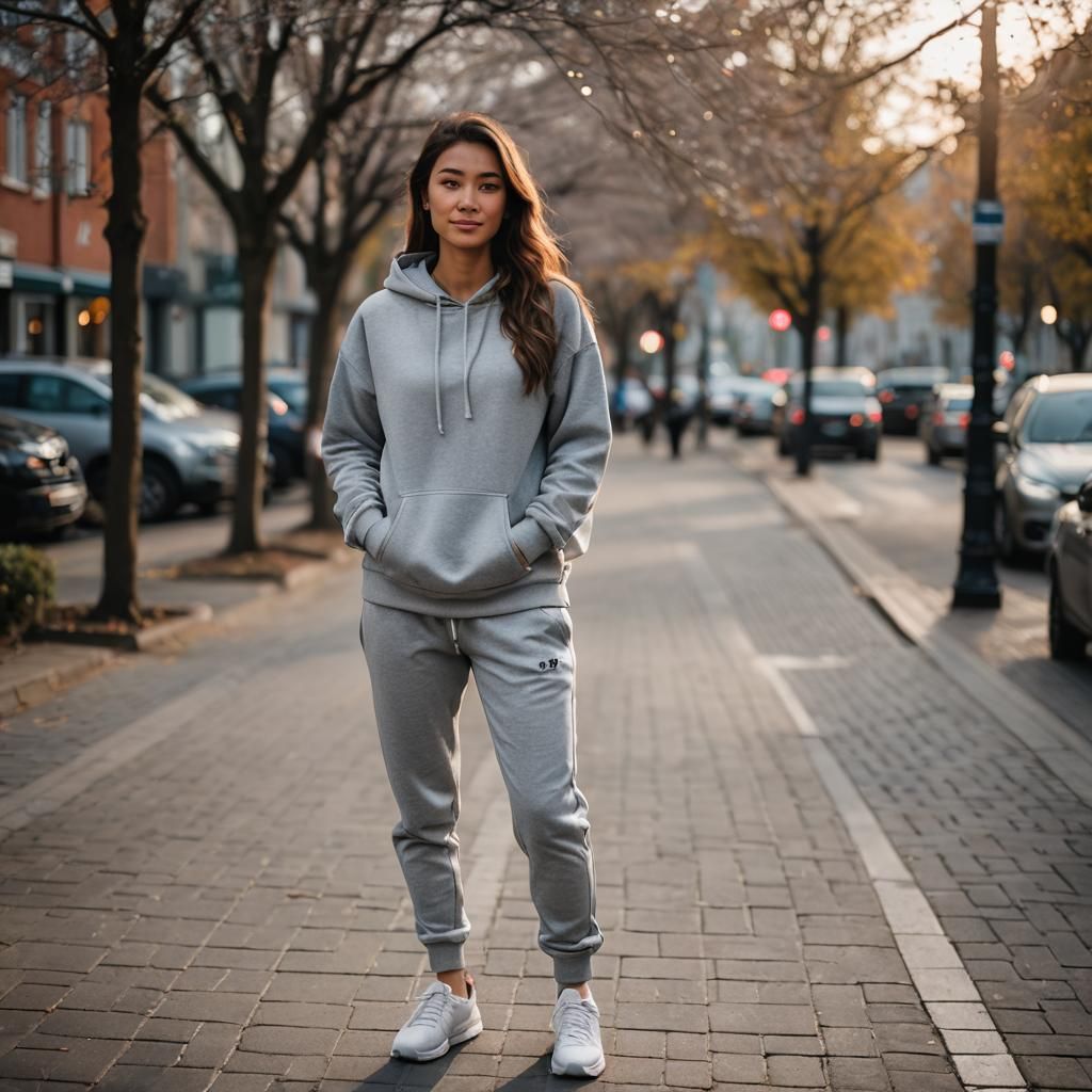 Girl in Gray Hoodie: Professional Photography
