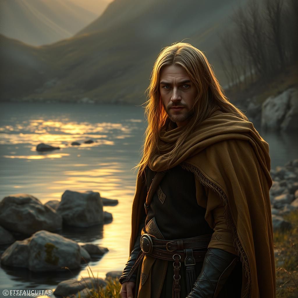 Faramir by the Anduin River in Fantasy Style