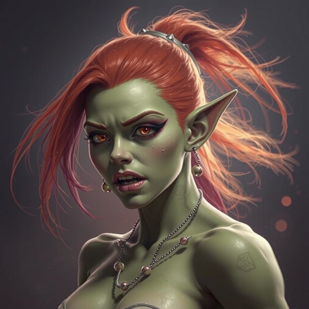 Cinematic Goblin Girl Dancer in Dark Fantasy Style
