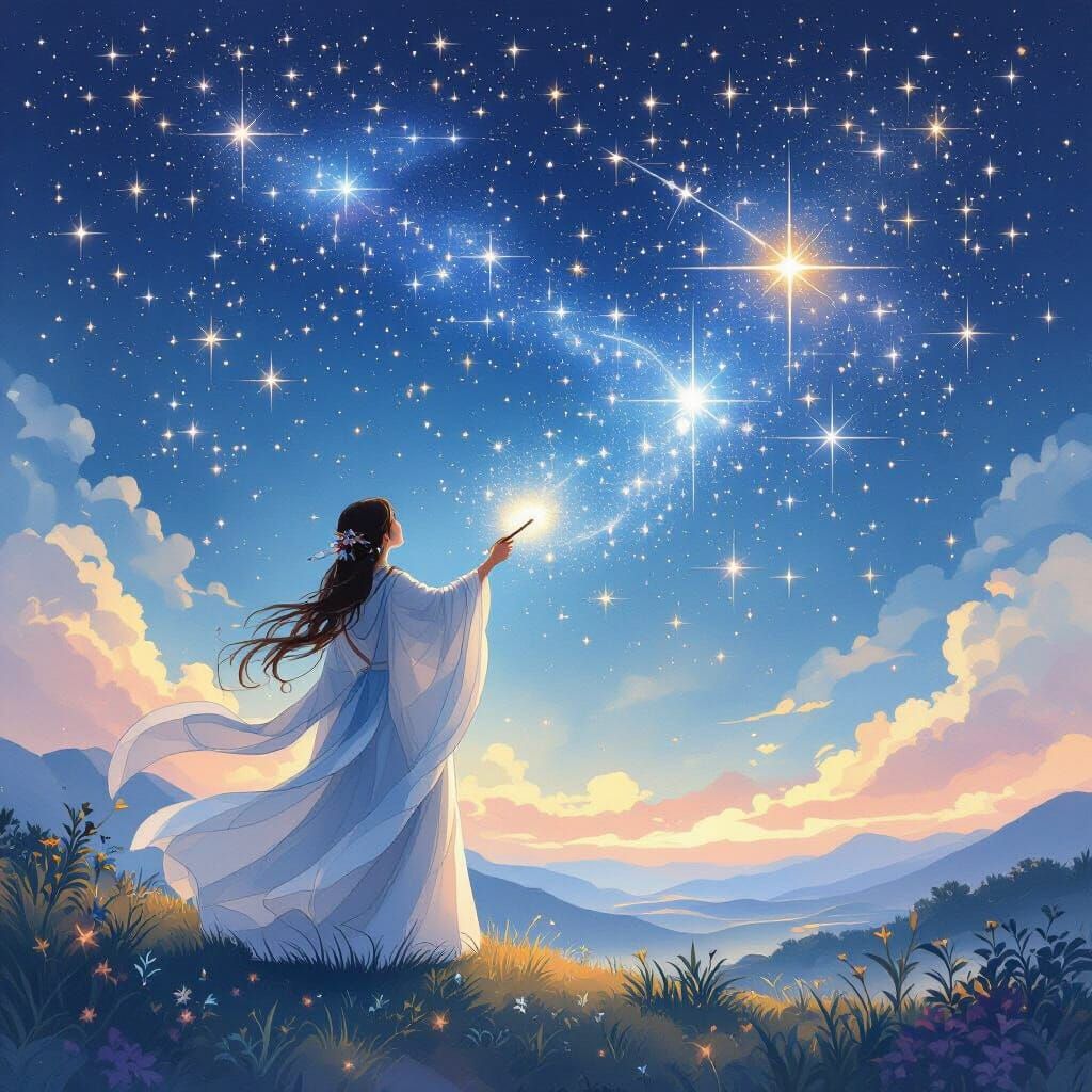 Celestial Artist Paints Night Sky with Stardust