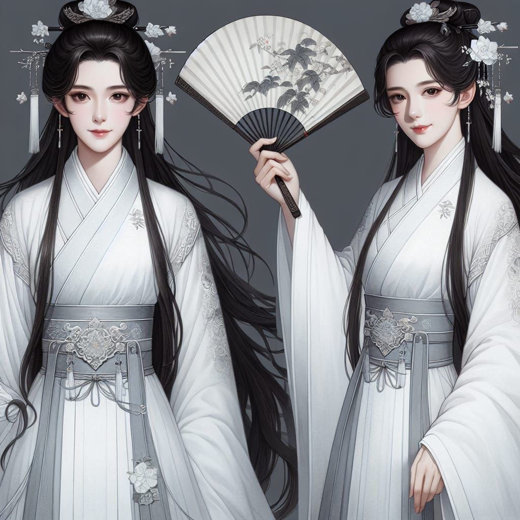 Elegant Woman in Traditional Chinese Dress