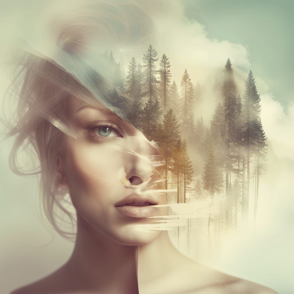Evocative Double Exposure Photography in Mixed Styles
