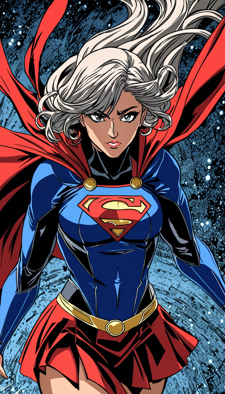 Evil Supergirl in a Dark Space-Themed DC Comics Universe