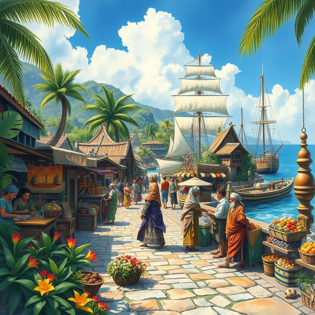Majestic Esroniet Marketplace: A Tropical Trading Hub
