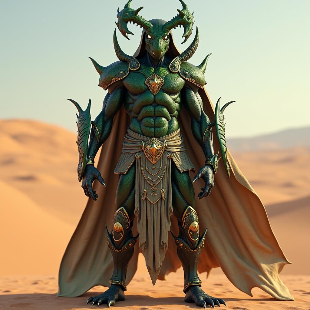 Scorpion Sentinel in Shifting Dunes Desert