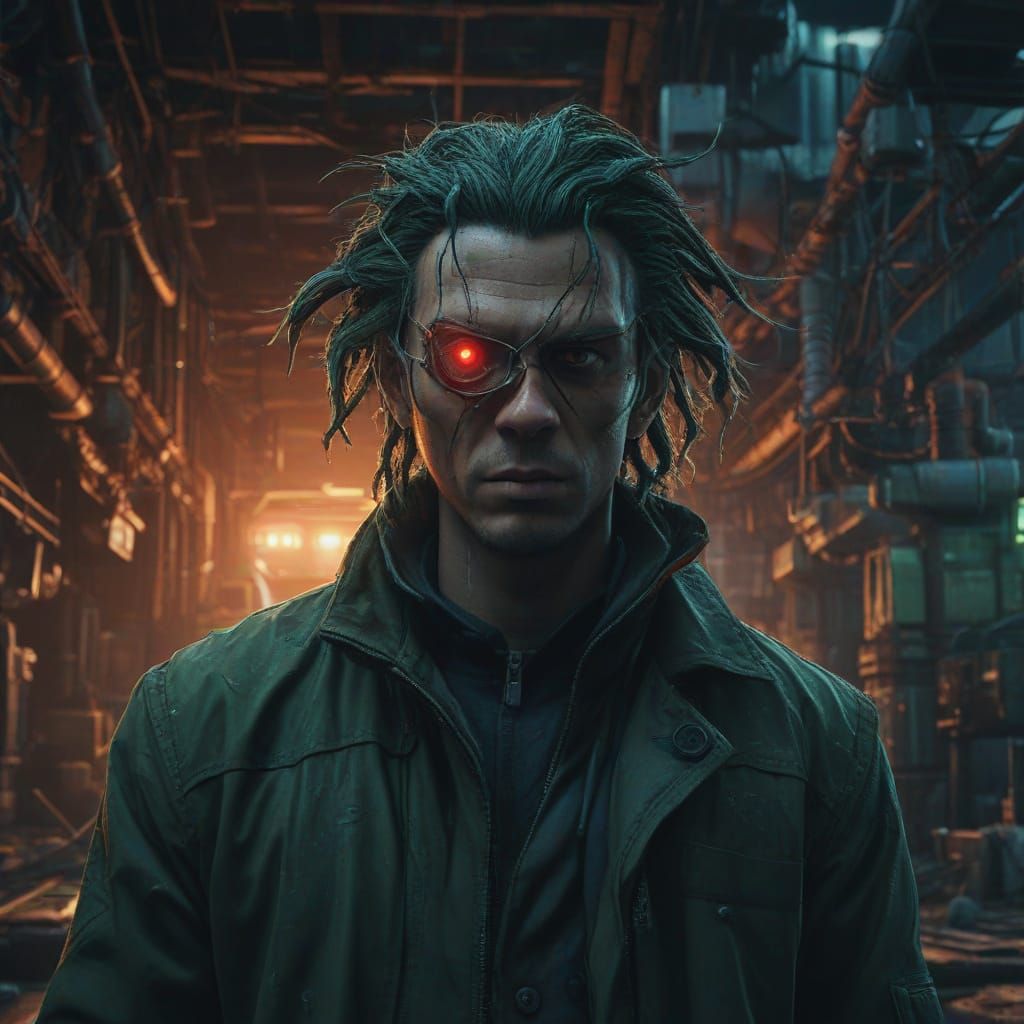 Hyperrealistic Portrait of Ghetsis in Dark, Edgy Laboratory ...