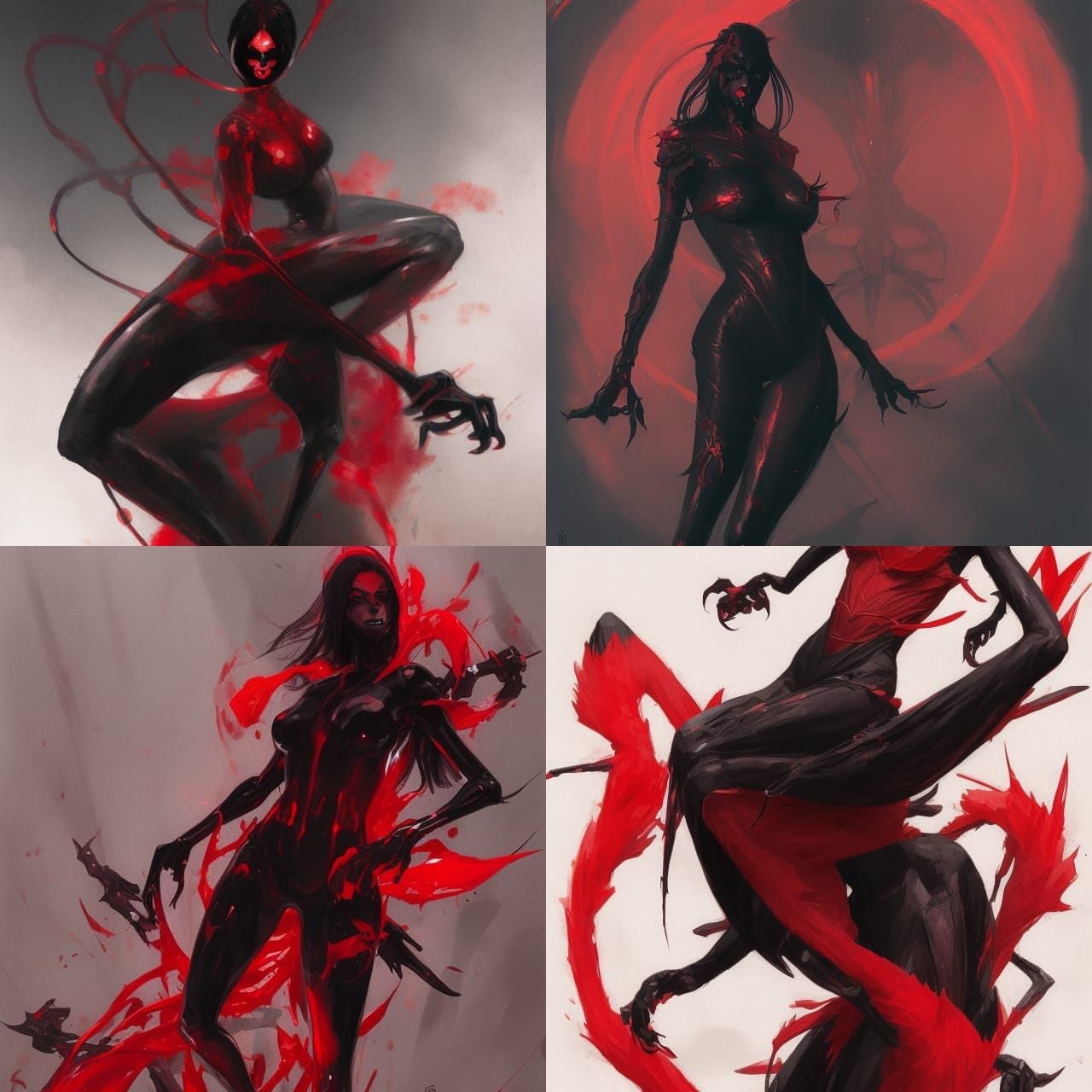 Sinister Jorōgumo Spider Demon in Dark Fantasy Style