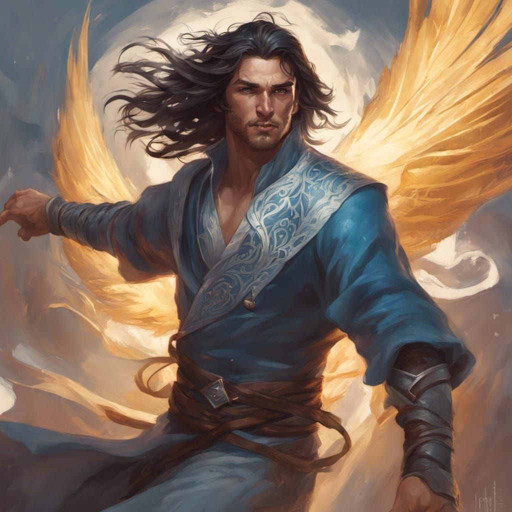 Kaladin Stormblessed in Flight: Hyperdetailed Portrait