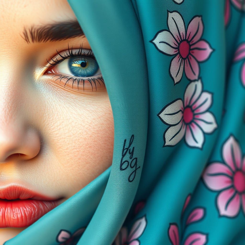 Ethereal Beauty of Middle Eastern Woman in Dark Forest Setti...