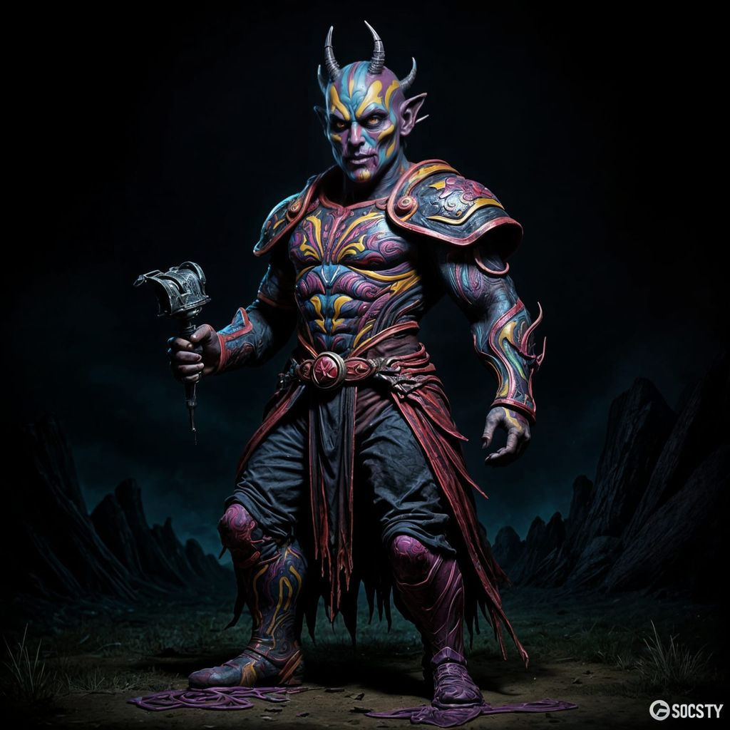 Epic Twisted Halloween Costume in Graffiti Art Style